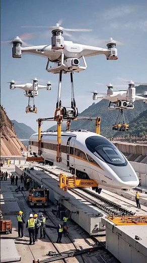 🚄 High-Speed Train Installation with Mega Crane | Incredible Engineering