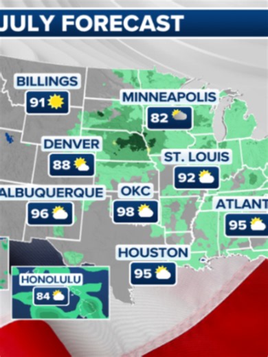 HOLIDAY OUTLOOK ⛅️🇺🇸: While life-threatening heat is driving most of the impacts for this historic 4th of July, pop-up thunderstorms may also put a damper on some festivities. From coast to coast, FOX Weather Meteorologists Britta Merwin and Melanie Black break down the holiday forecast: #America250 #weather #FoxWeather
