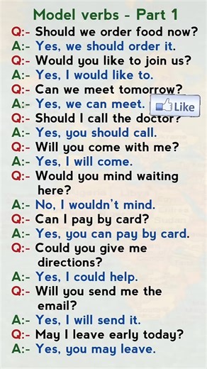 79K views · 1K reactions | Model verbs #english | Free english2 | Facebook