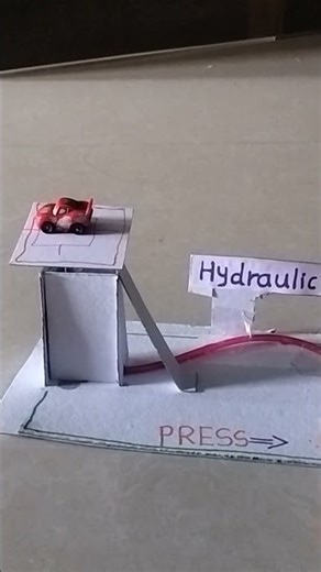 Hydraulic lift made by hand science project