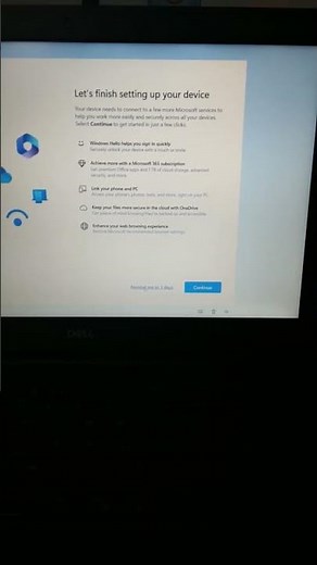 let's finish setting up your device windows 11