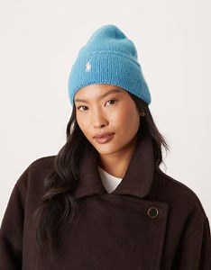Polo Ralph Lauren icon logo beanie in blue | ASOS