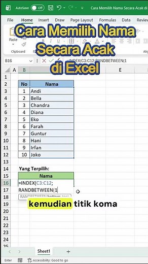 How to Pick a Random Name in Excel #computertutorial #excel #exceltips #exceltutorial