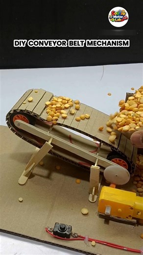 Conveyor Belt Mechanism With Dc Motor | Simple DIY Automation Project