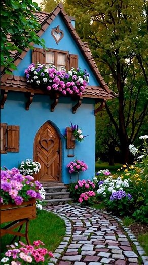 Blue Cottage Inspiration | Rustic Farmhouse Decor & Cozy Interiors | Country Living Aesthetic