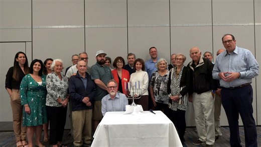 On this last night of Hanukkah, let's all join together with Rabbi Miller, Rabbi Boxman, Cantor Azu and the Temple Shalom Board of Trustees to light the Hanukkah candles and sing the blessings. Happy Hanukkah! | Temple Shalom - One Family