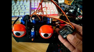 【花雕学编程】Arduino动手做（242）---使用MC6C+MC7RB来控制仿生眼机器人的运动 #智能控制 #科技改变生活 #科技小制作 #创客教育