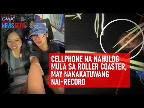 Cellphone na nahulog mula sa roller coaster, may nakakatuwang nai-record | GMA Integrated Newsfeed