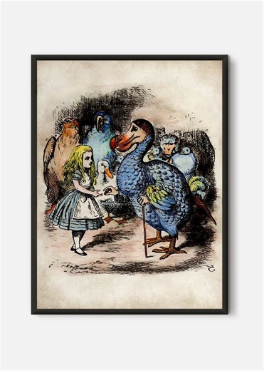Alice in Wonderland Dodo Bird Art Print: Watercolor Illustration - Etsy