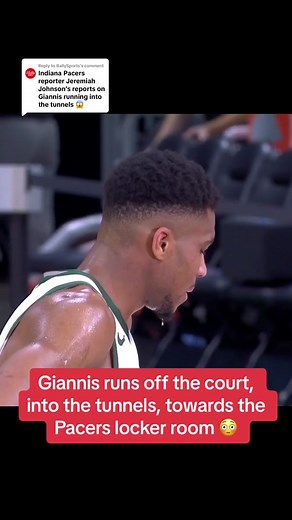 Replying to @BallySports Giannis runs off the court, into the tunnels, towards the Pacers lockeroom 😳 #nba #nbafight #milwaukeebucks #giannis @