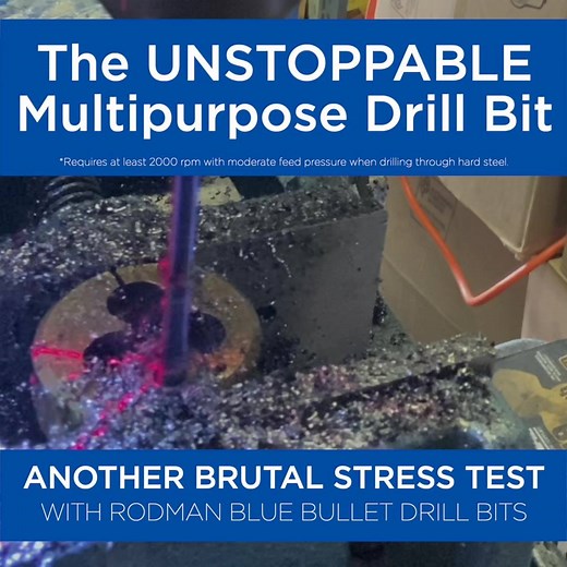 The Rodman Blue Bullet Drill Bit will make holes in the most rigid...