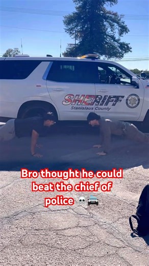 Who won in this push-up contest 🤫🚔#viral #cops #funny #pushups #fyp #reels