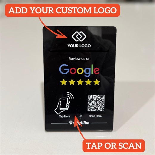 Custom Google Review Stand – NFC   QR Code Review Generator for Restaurants, Spas, Clinics & Retail - Etsy