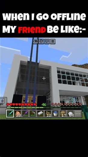 When I go offline my friend be like! 🤯😱 #minecraft #gaming #shorts