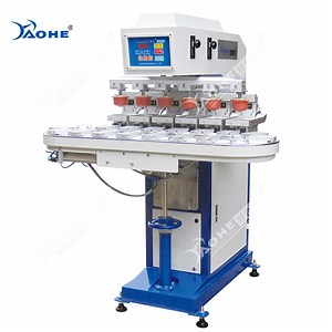 [Hot Item] Customized Multicolor Pneumatic Pad Printing Machinery Open Tray with Conveyor