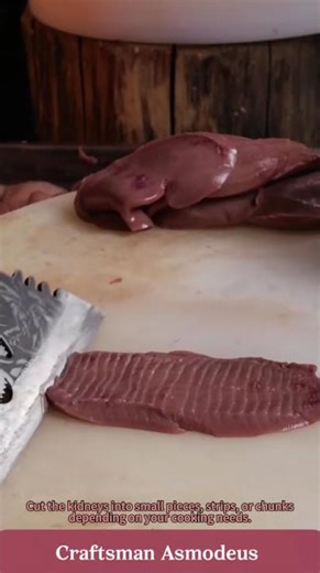 Processing steps for pork kidneys #machine #bridgesaw #automobile