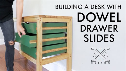 I built a stunning desk using dowels! 🛠️ | 3x3 Custom