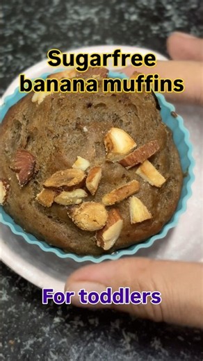 Sugar free banana muffins #toddlerrecipes #shorts