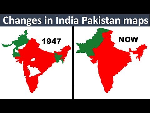 Changes in Maps of Pakistan & India – Princely States of Subcontinents
