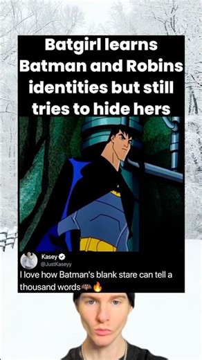 Batgirl learns Batman and Robins identities but still tries to hide hers