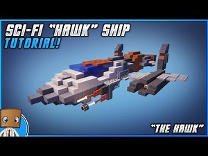 How to: Build the Sci-fi ship "The Hawk" in Minecraft (download)