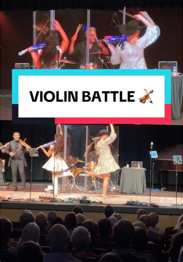One of our favorite bits to perform in concerts! The Texas Duel! 🎻⚔️ #violin #concert #fiddle #electricviolin #liveperformance