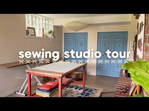 everything in my sewing room 🧵✂️ storage, fabric, tools & more