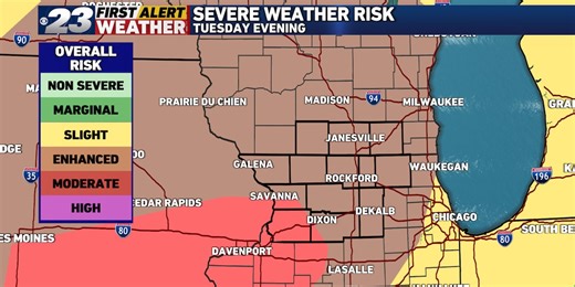 FIRST ALERT: Severe weather potential rising Tuesday, Tuesday night