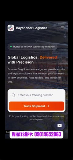 Modern Shipment Website Design Features