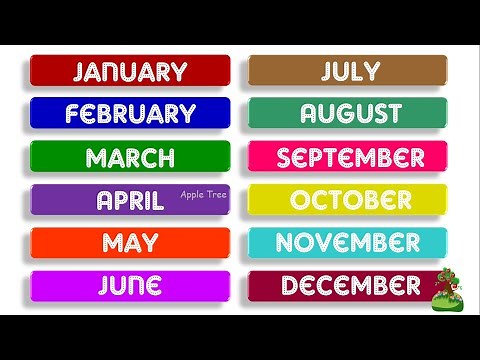 Months of the Year with Spellings | January February Months Name For Kids | Nursery rhymes