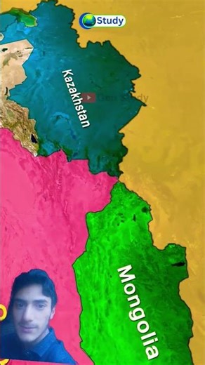Mongolia located on map 🗾#Map #mongolia #assia
