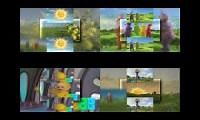 Mix of 4 videos from youtube : Teletubbies Shuric Scan Quadparison