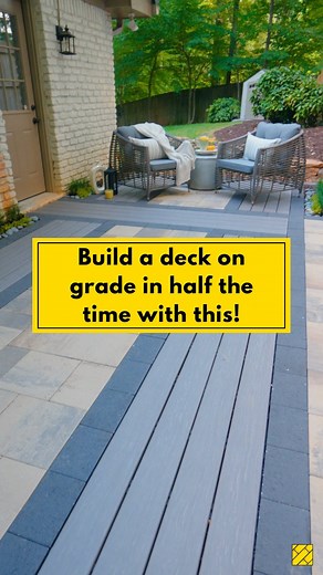 Decksouth on Instagram: "What’s not to love about this InstaDeck outdoor flooring system by @moistureshield!? 🙌 Pairs perfectly with @belgardoutdoorliving pavers and allows us to install them side by side in half the time it used to take. What other questions you got!? Leave them below ⤵️ #deckbuilder #patiobuilder #compositedecking #patiopavers #instadeck"