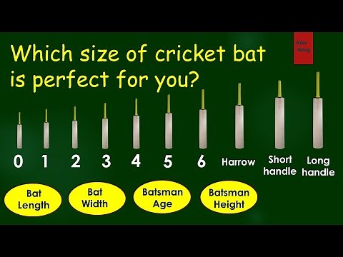 Cricket Bat Size Chart | Cricket Bat Length | Width | Batsman Age | Height of Batsman