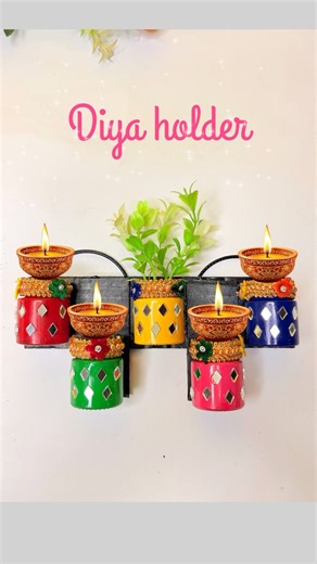 Beautiful diya holder / diya holder making at home