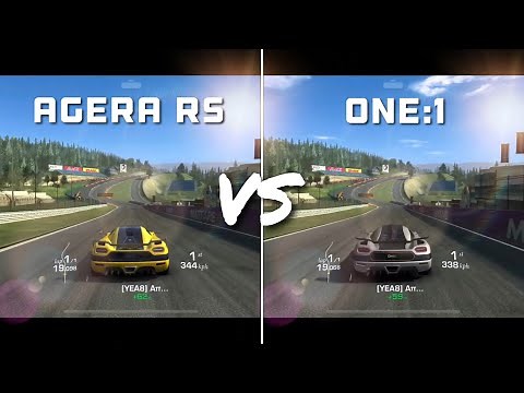 Real Racing 3 Koenigsegg Agera RS vs Koenigsegg One:1