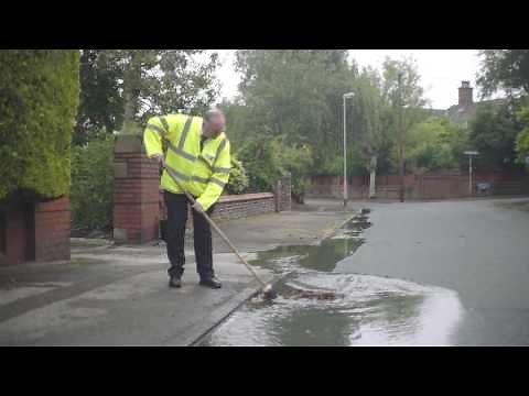 How to clear a blocked road drain