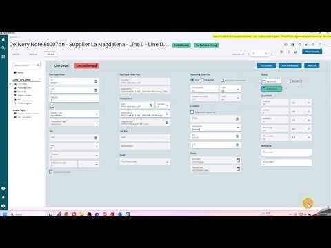 Receiving lot tracked parts