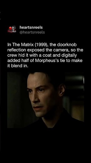 The Matrix 1999 The Doorknob Reflection That Almost Exposed The Camera