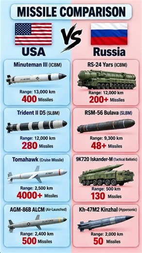 USA vs Russia Missile Comparison 2026: Minuteman III vs Avangard & Oreshnik 🚀