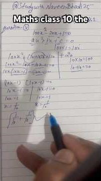 MATHS | ❤️CHAPTER 4.2~CLASS 10 the #maths #mathstricks #mathexercise #studymotivation