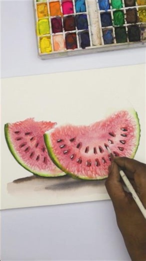 This Watercolor Trick To Paint Watermelon Will Blow Your Mind - Ashutosh Art Studio