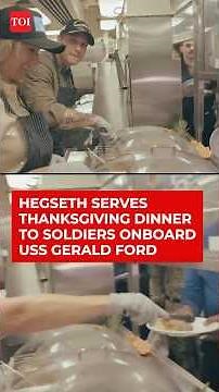 Thanksgiving With Heroes; Pete Hegseth Serves Turkey To SOUTHCOM Soldiers Aboard USS Gerald Ford