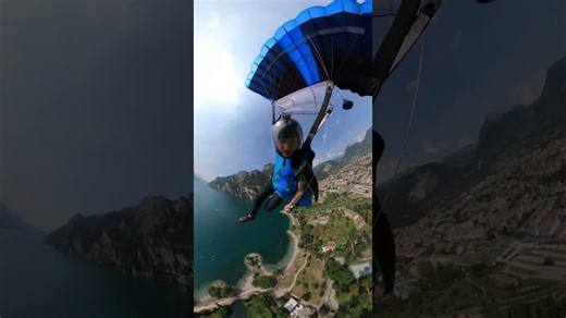 Flying over Lake Garda in Italy
