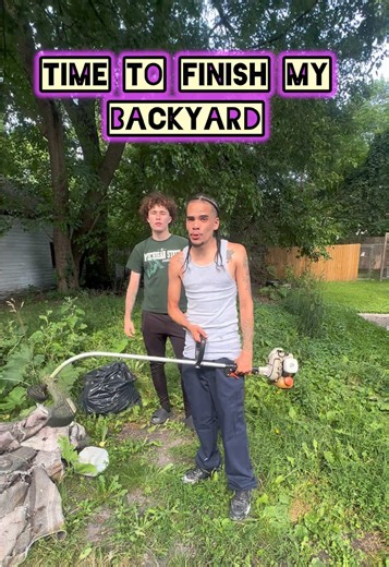 Time to take care of the jungle that’s in my backyard#mrtrash2cash #yardwork #housework
