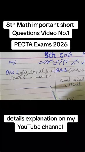 Important 8th Grade Math Short Questions for Exams 2026