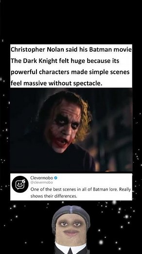 Christopher Nolan said The Dark Knight felt huge because of its character and not spectacle #batman