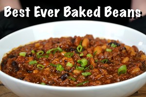 Looking for another delicious side dish to add to your cookout menu? These Baked Beans will be the star of the show, guaranteed! Give this recipe a try! Shopping List: 1lb Ground Beef 1/2 cup brown sugar 1 jalapeno 1 onion 1/4 cup ketchup 1/4 cup bbq sauce 2 tbsps yellow mustard 1 tbsp dijon mustard 1-2 tsps roasted garlic better than bouillon 4-5 slices thick cut bacon 1 tbsp hot sauce 2 tsps worcestershire sauce 28 oz buschs baked beans 16 oz black beans 16 oz white chili beans 1 tbsp apple ci