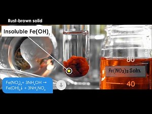 Reaction of Iron(III) Nitrate (Fe(NO3)3) and Ammonium hydroxide (NH4OH)| Fe(NO3)3+NH4OH