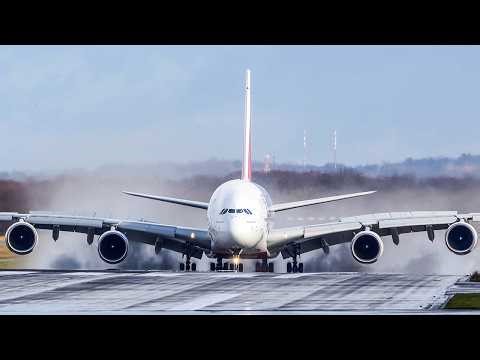 60 MINUTES PURE AVIATION - AIRBUS A380 LANDING, Boeing 747, B727, Il76 ... (4K)